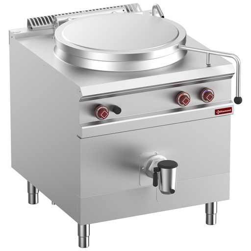 [G9/M15D8-N] Gas boiling pan, 150-liter tank, direct heating, on cupboard