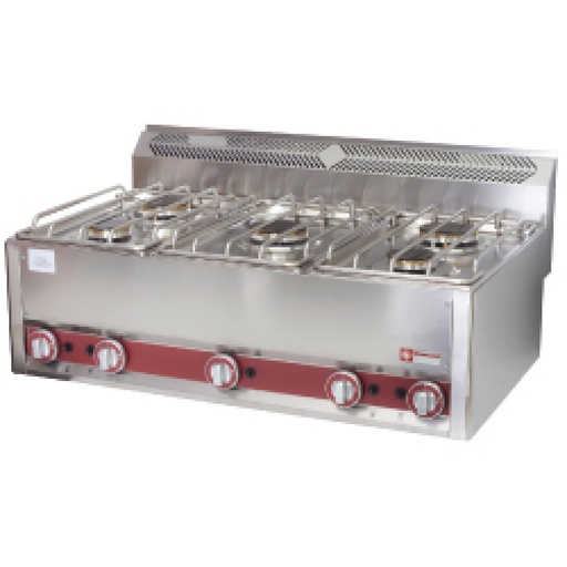 [GS6/5FT-N] Gas cooker 5 burners, -Top-