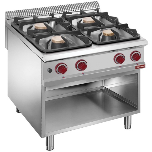 [G9/4BA8] Gas stove 4 burners, open cupboard