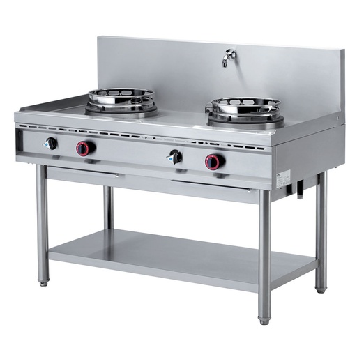 [WGL2-13] Gas wok stove, 2 fires (13 kW)