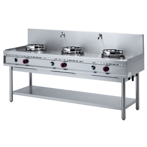 [WGL3-20] Gas wok stove, 3 fires (13 kW)