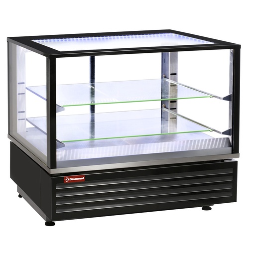 [VHDP-B1] Heated display case EN or GN, ventilated, 2 levels, BLACK
