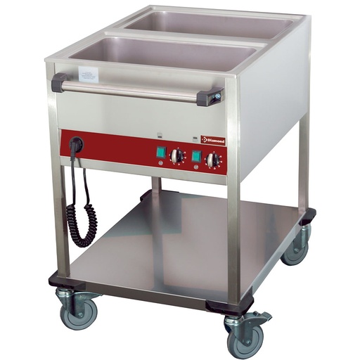 [CT221/D-N] Heated trolley 2 GN 1/1 - h 150 mm, 2 temperatures