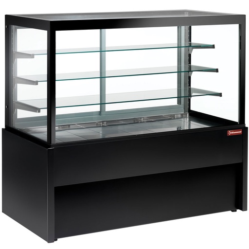 [CB15NN-B9] Panoramic display counter, neutral, 4 levels, without storage room - BLACK
