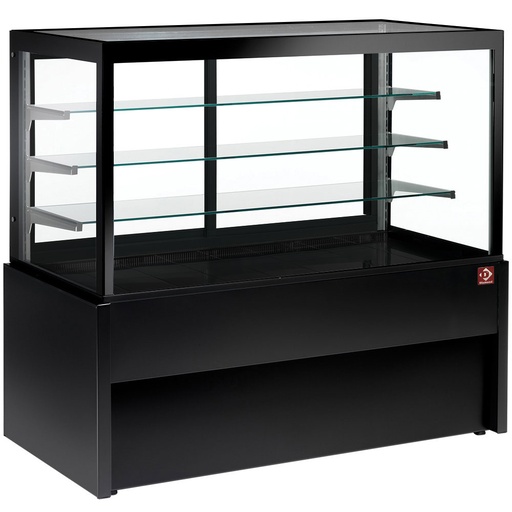 [CB15NN-B9-P] Panoramic display counter, neutral, 4 levels, without storage room - BLACK