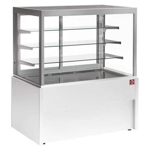 [CB15NN-W7] Panoramic display counter, neutral, 4 levels, without storage room - WHITE