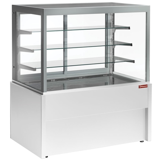 [CB10NN-W7] Panoramic display counter, neutral, ventilated, 4 levels, without storage room - WHITE