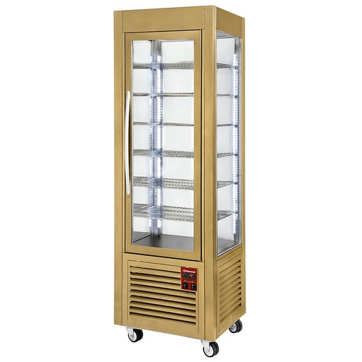 [SNE/GB-C5] Panoramic display,  5 shelves, ventilated, 360 LT, Gold