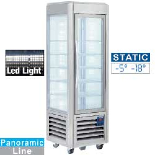 [SNE/SB-A1] Panoramic display, 5 levels, 360 LT, Stainless Steel.
