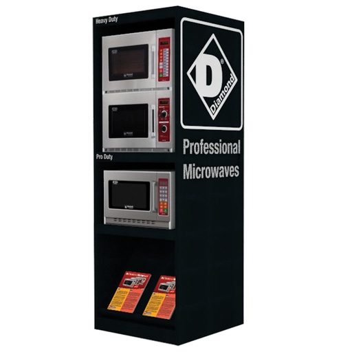 [MEB-3D] Presentation furniture 3 micro-waves - BLACK