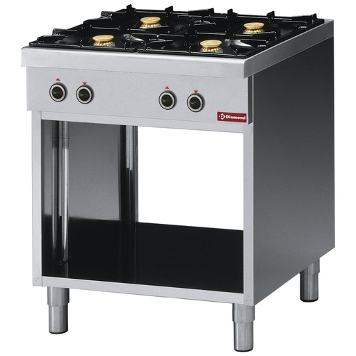 [G65/4BP7-EN] Range 4 burners, on open cupboard