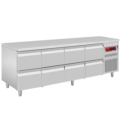 [N77/R420G-PM8] Refrigerated base, 8X 1/2 drawers GN1/1-h 100 mm