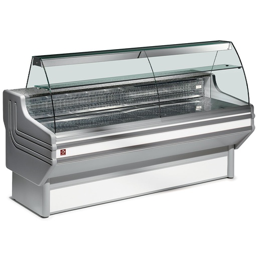 [JY10/A1-VV/R2] Refrigerated display counter curved glass, ventilated, with reserve