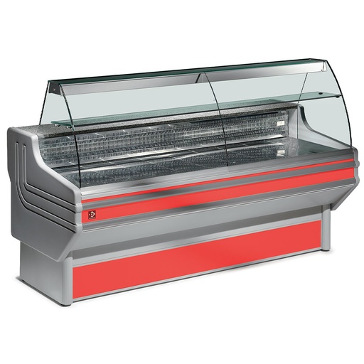 [JY15/B1-VV/R2] Refrigerated display counter curved glass, ventilated, with reserve