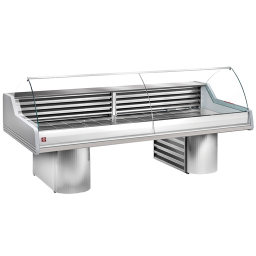 [SG30B/A1-R2] Refrigerated display counter with curved glass, on bases