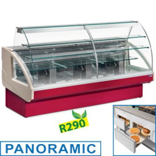 [UT22/B4-R2] Refrigerated display counter, static, drawer system, without reserve