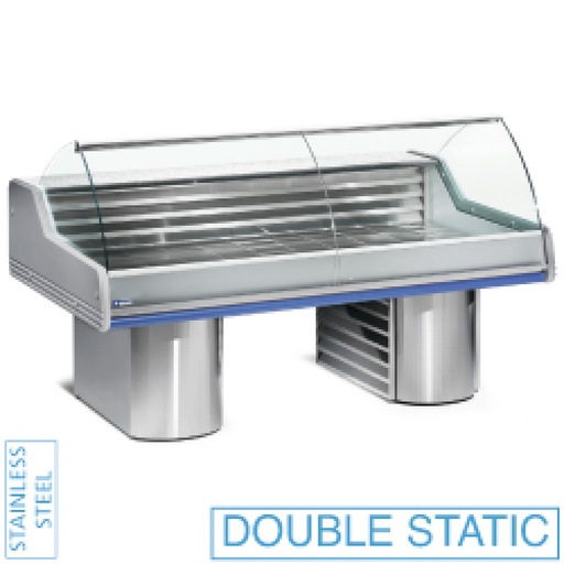 [SG30B/B1] Refrigerated display counters with curved glass, on bases