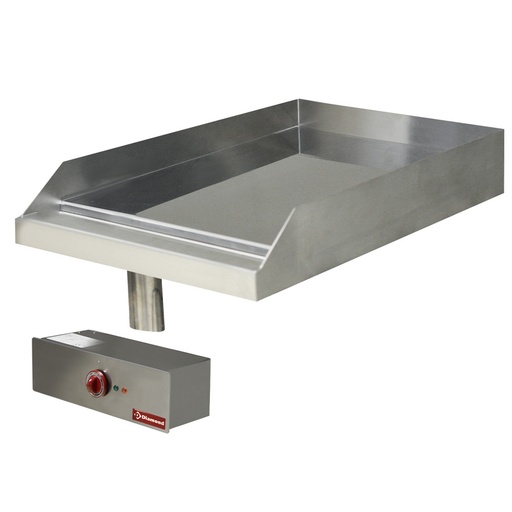 [EDI/PLCD4] Smooth cooking plate, electric, chrome-plated, drop in