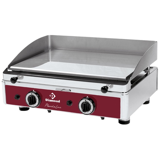 [PLANCHA/2CR-N] Smooth cooking surface, chrome coated, gas