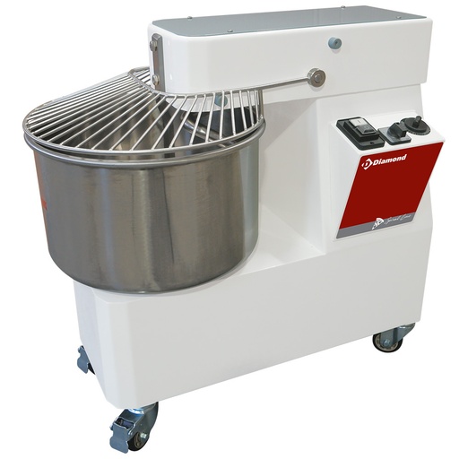 [NT42/T2V-C-230/3-2EM] Spiral kneader 42 liters, 2 speeds, timer, on wheels