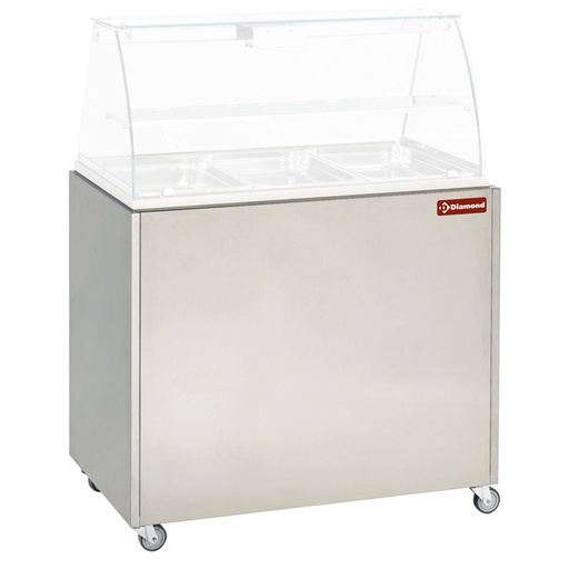 [MEX-RG3] Stainless steel board, support for display VBE-311 on castors
