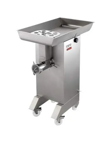 [TTGD-32/CB] Stainless steel meat mincer N° 32,ø 4.5 mm, 700 kg/h, with wheels