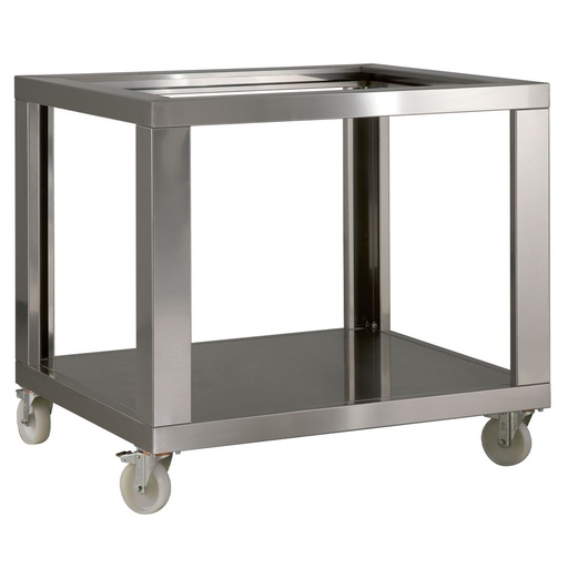 [SLD6/35XL-N] Stainless steel support LD6/35XL-N, nylon wheels, 2 with brakes