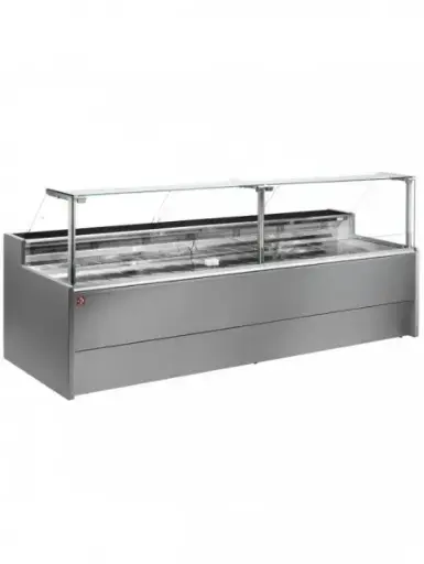 [EB35/A1-VV] Ventilated refrigerated counter display with straight glass panel 90° without storeroom