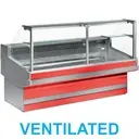 [EB35/B5-VV] Ventilated refrigerated counter display with straight glass panel 90° without storeroom