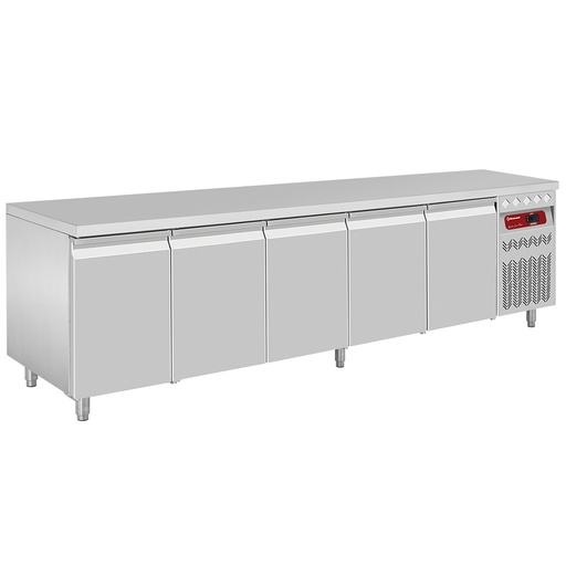 [DT274/R2] Ventilated refrigerated table, 5 doors GN 1/1, 700 Lit.