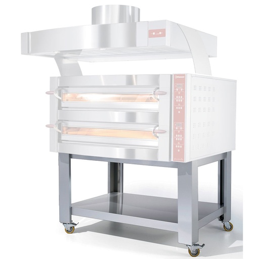 [SGD6-LRSI] Support "simili inox" x GDX6/35-LDP  "extra large" , 4 roues, 2 avec freins