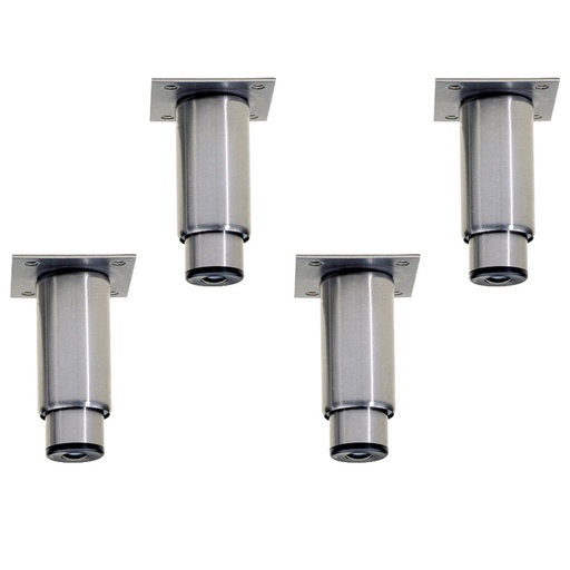 [PRX4-RE] Kit 4 pieds réglables en inox pour armoires
