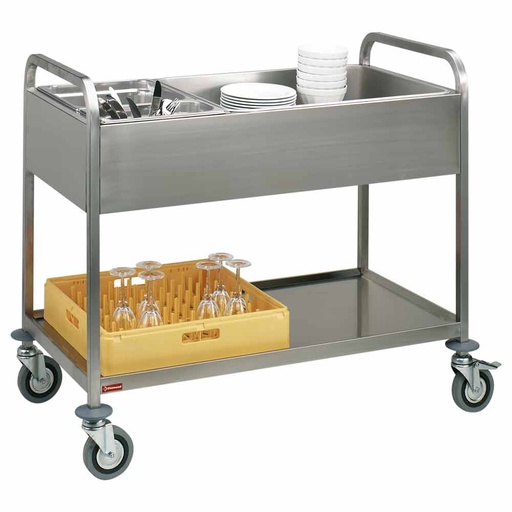 [CDS-311] Chariot de dressage inox, 3x GN 1/1, tablette inférieure