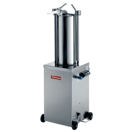[BSH-15A] Poussoir hydraulique vertical en inox, 15 litres sur roues