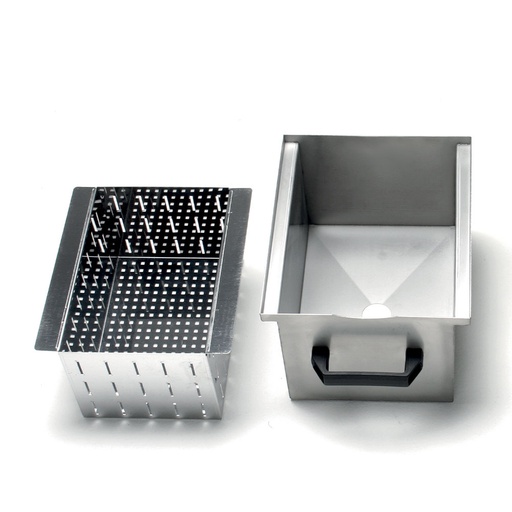 [BFD-ST] Bac avec filtre pour décharge en inox (10-18 kg)